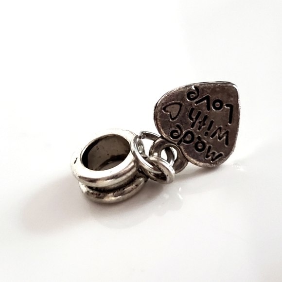 Charm pendant, HEART ❤ MADE WITH LOVE - Picture 3 of 3